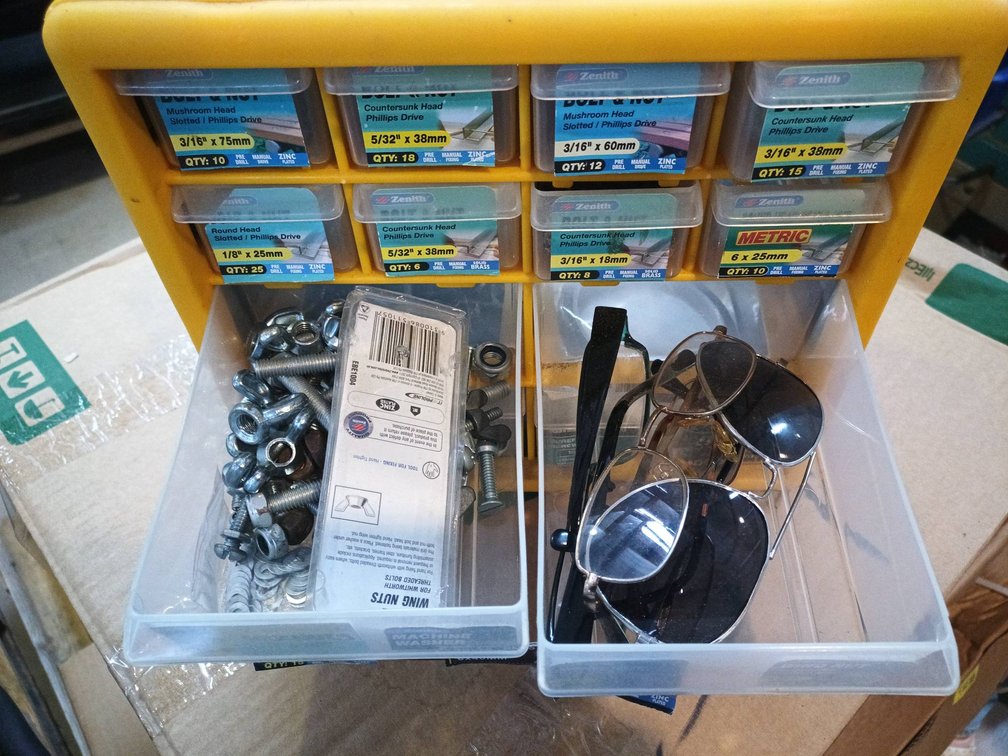 Yellow Plastic Organiser