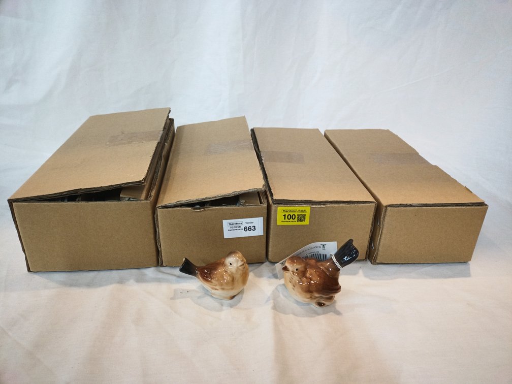 Ceramic Bird Figurines x 48