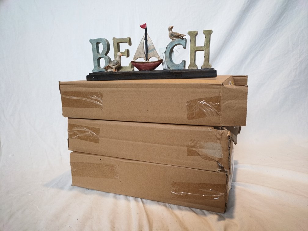 BEACH Decorative Tabletop Signs x 6