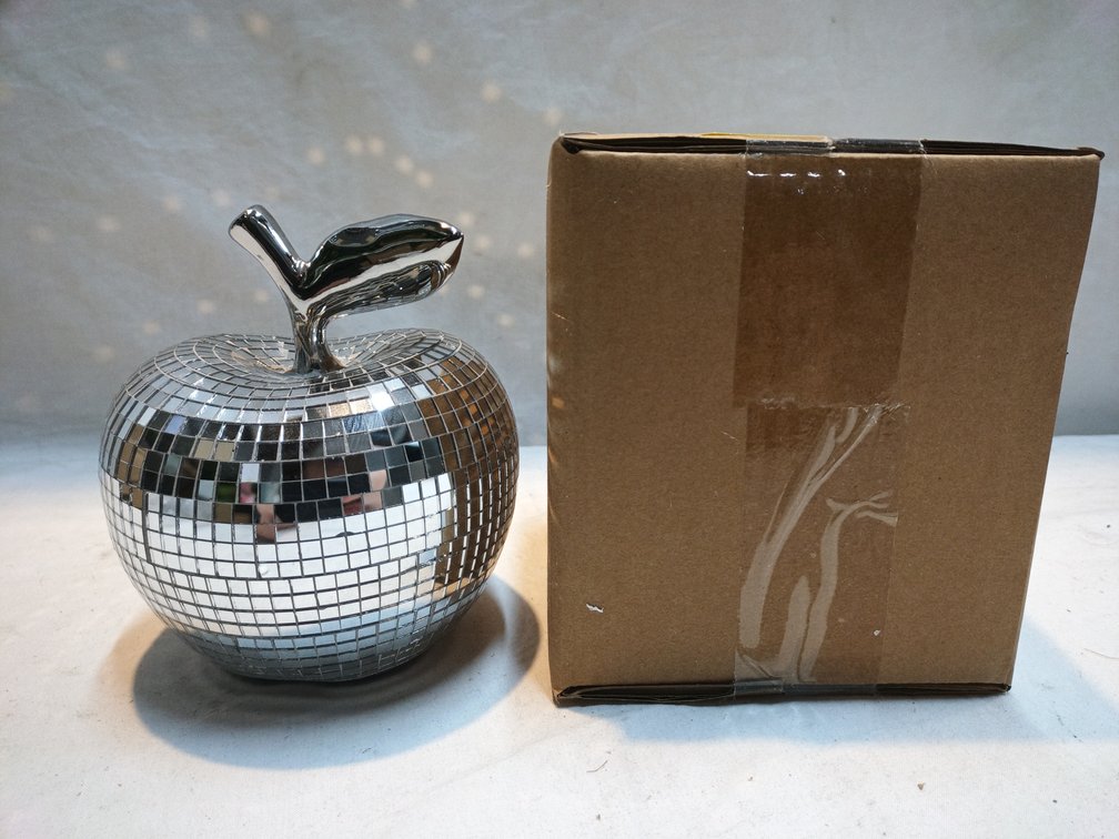 Mirrored Mosaic Apple Figurine