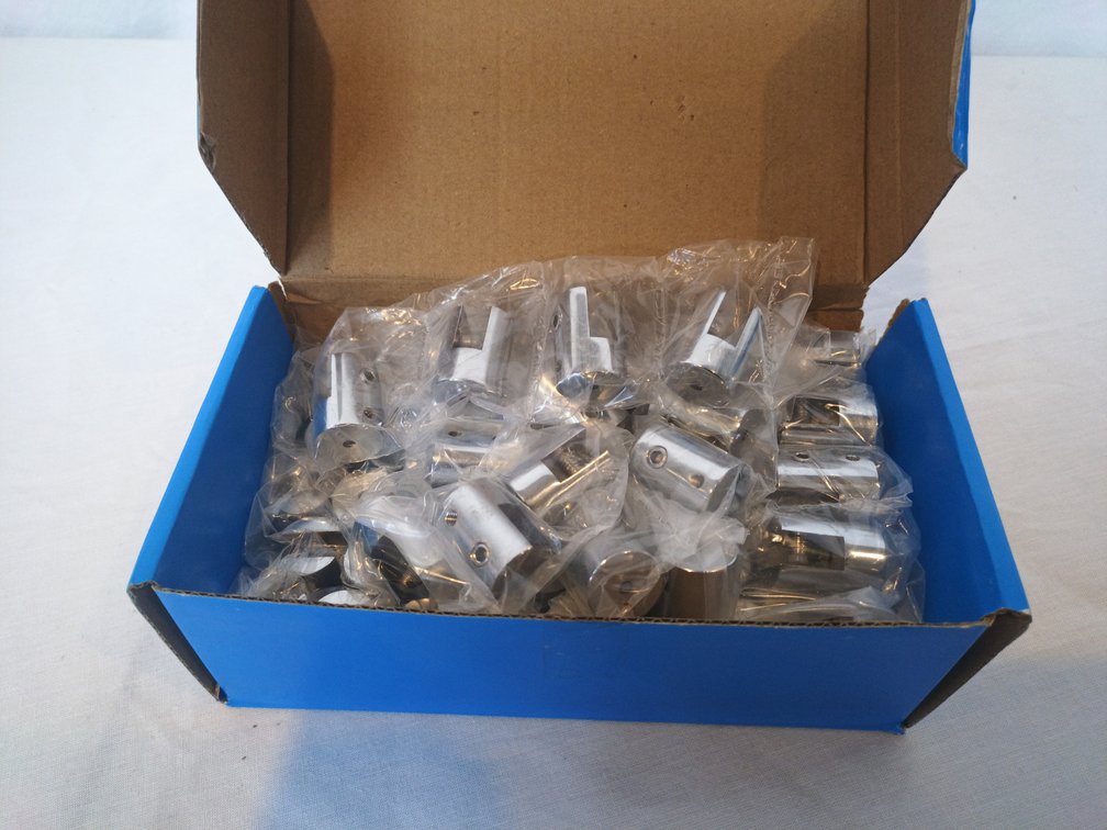 Polished Chrome Brass Clamps x 60