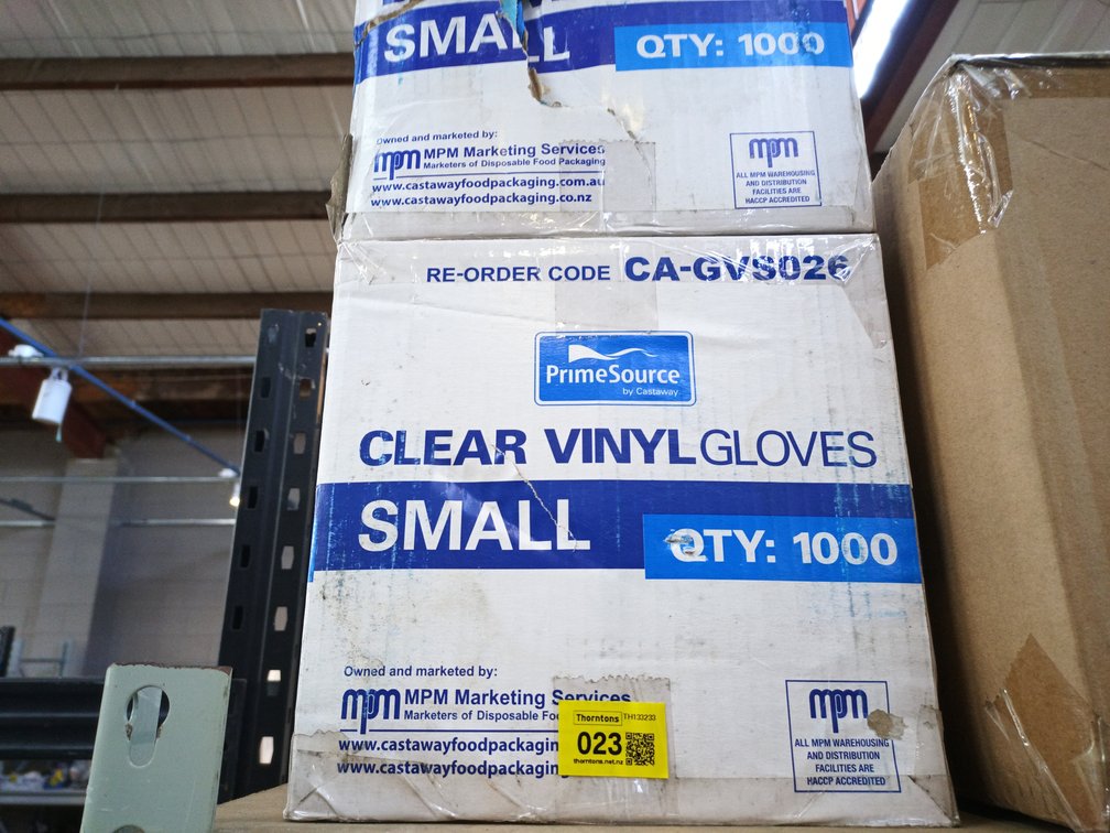 PrimeSource Vinyl Gloves x 2