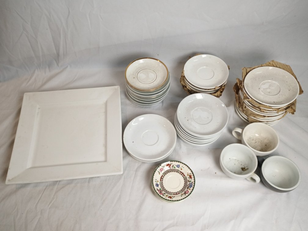 Ceramic Platter Cups and Saucers