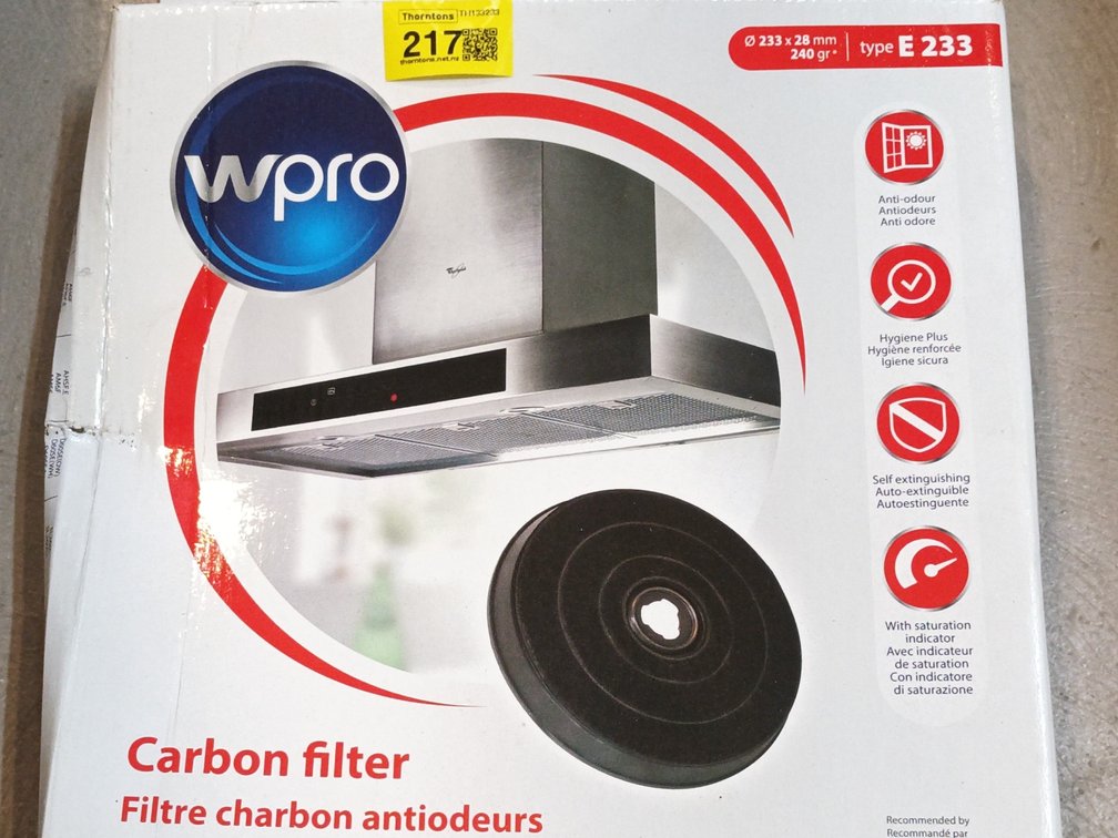 Wpro Cooker Hood Filters x 5