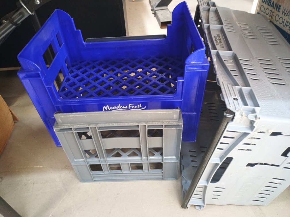 Trays and Crate x 5