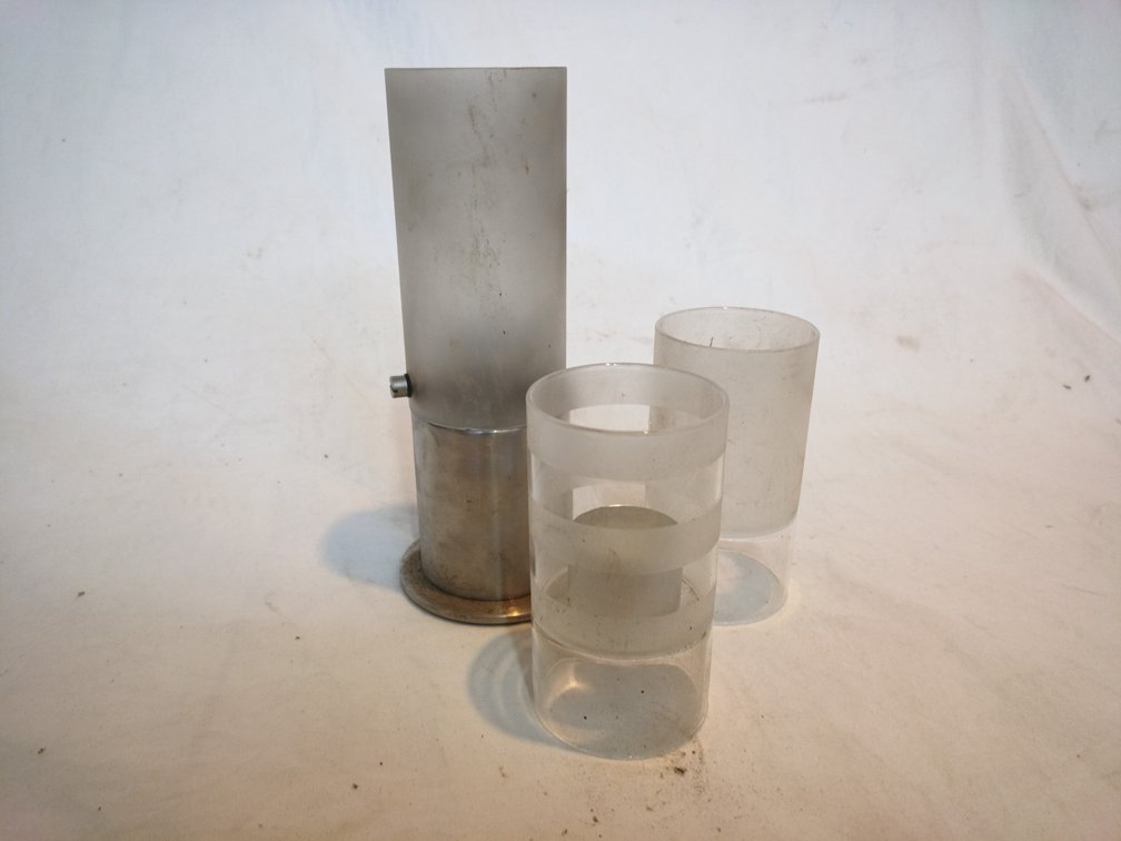 Glass And Metal Candle Holders