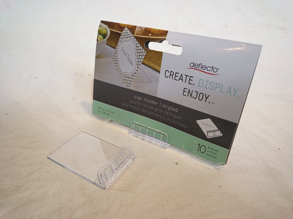 Deflecto Angled Sign Holders x 8