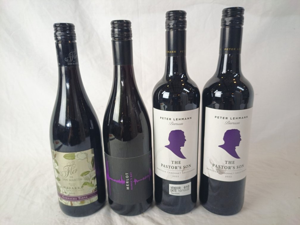 Red Wine Bottles x 4