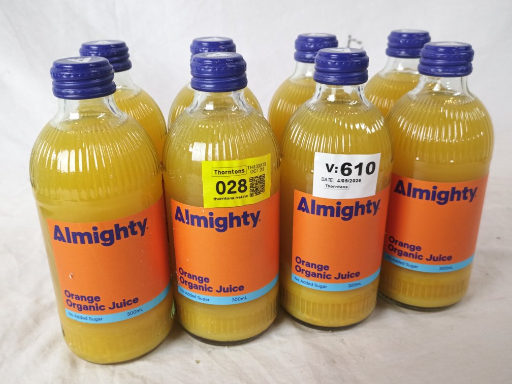 Almighty Orange Organic Juice x 8