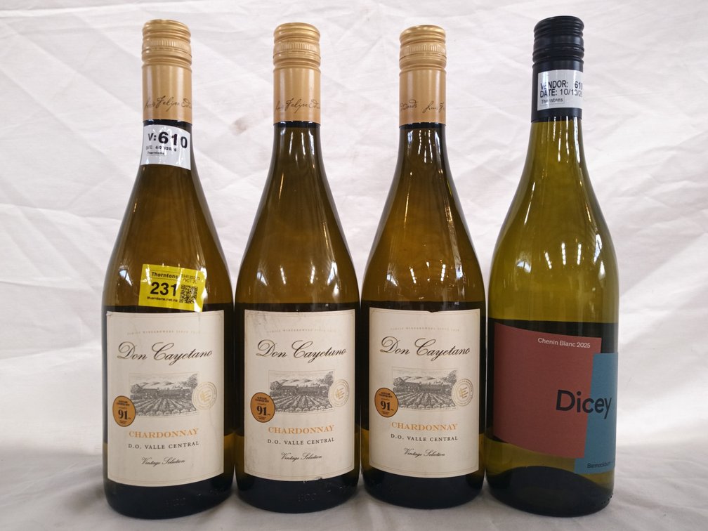 White Wine Bottles x 4