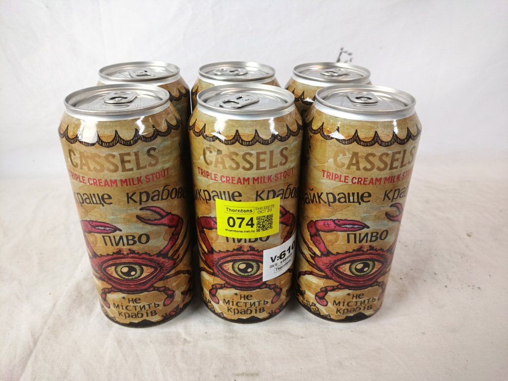 Cassels Milk Stout x 6
