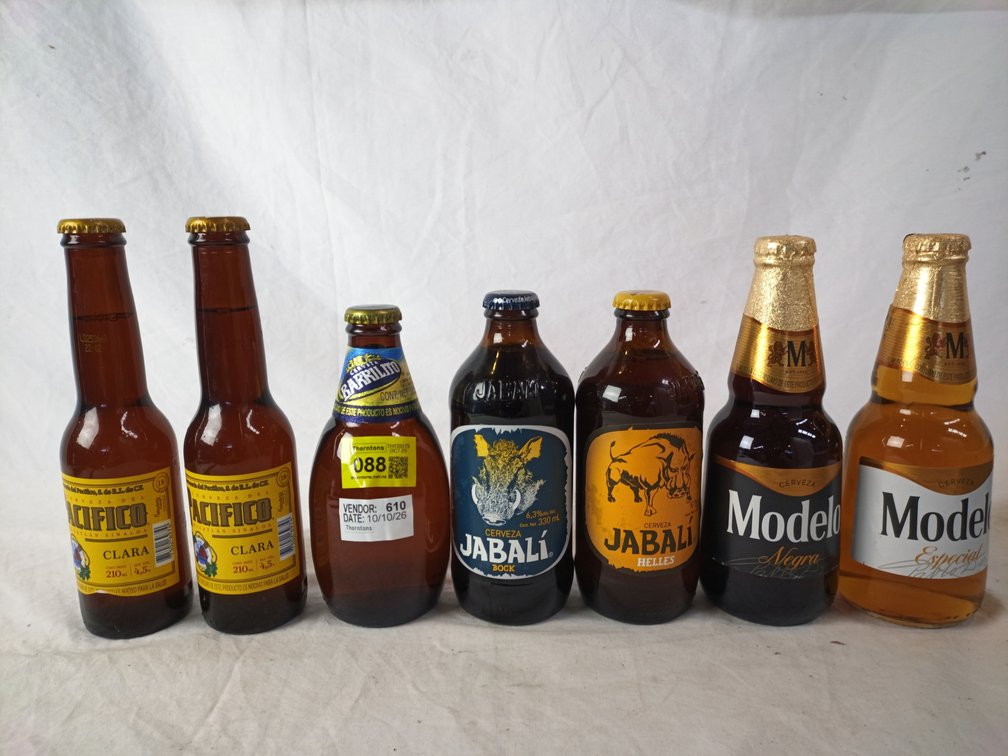 Mexican Beer Bottles x 7