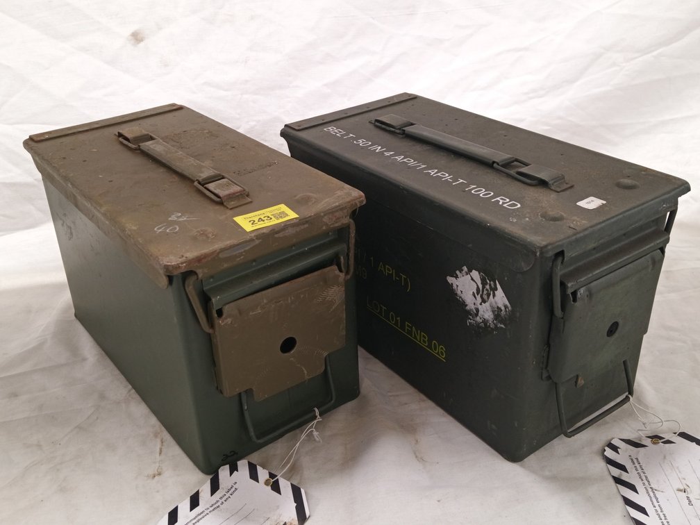 Metal Ammunition Cans x 2