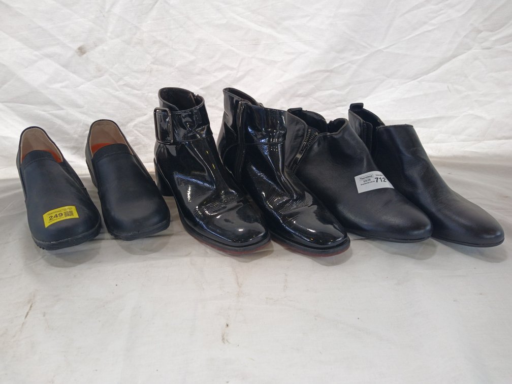 Women's Black Footwear x 3