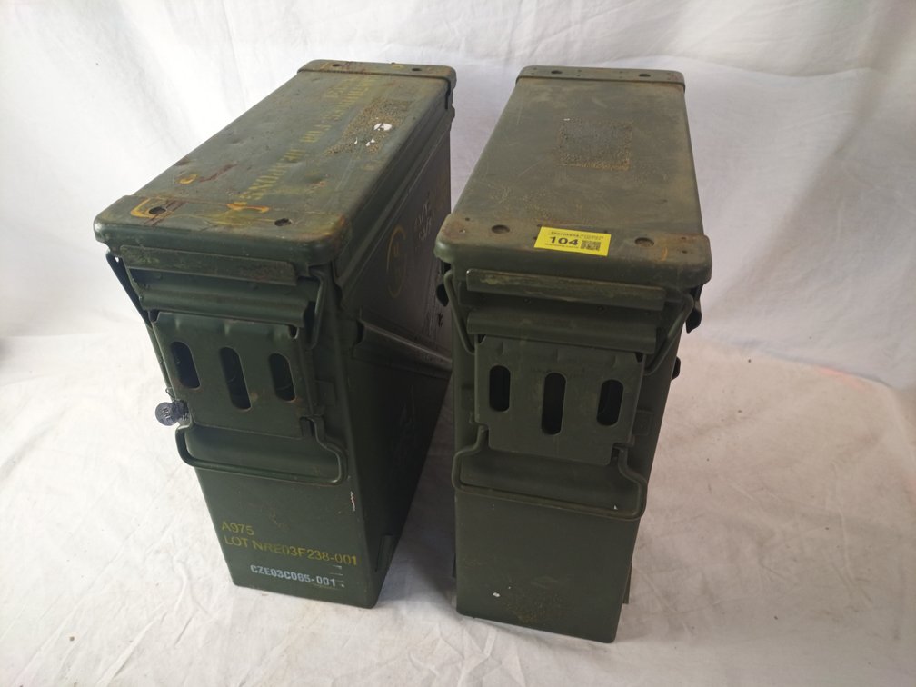 Metal Ammunition Cans x 2