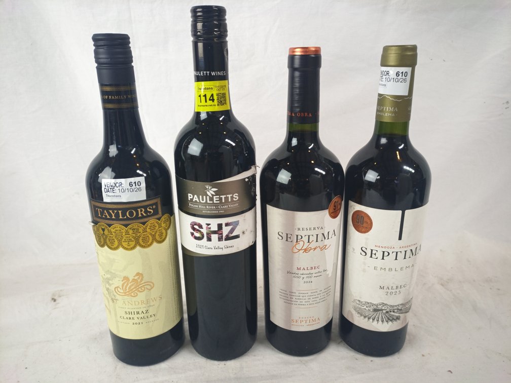 Red Wine Bottles x 4