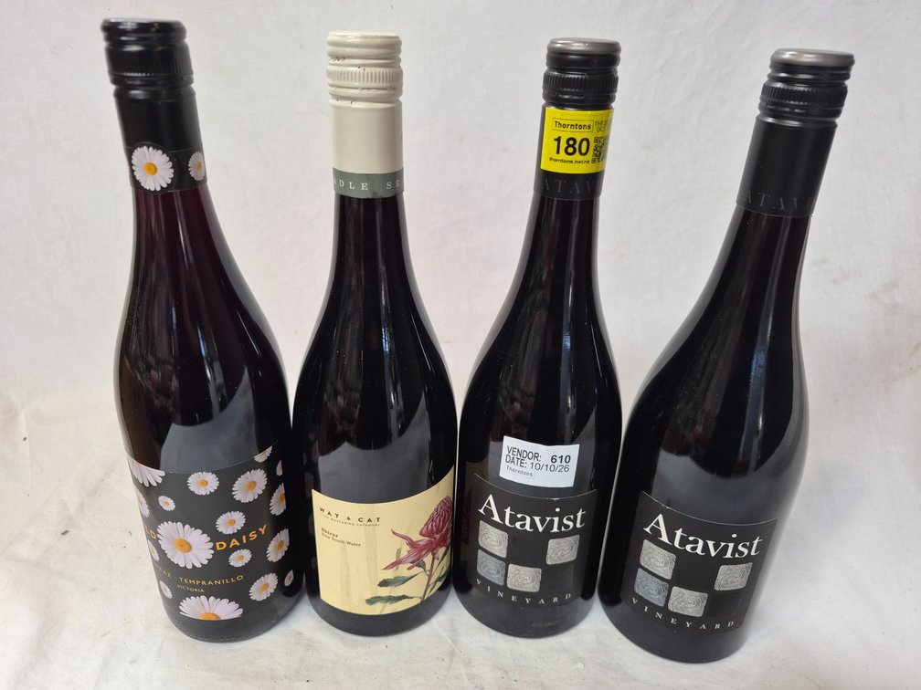 Red Wine Bottles x 4