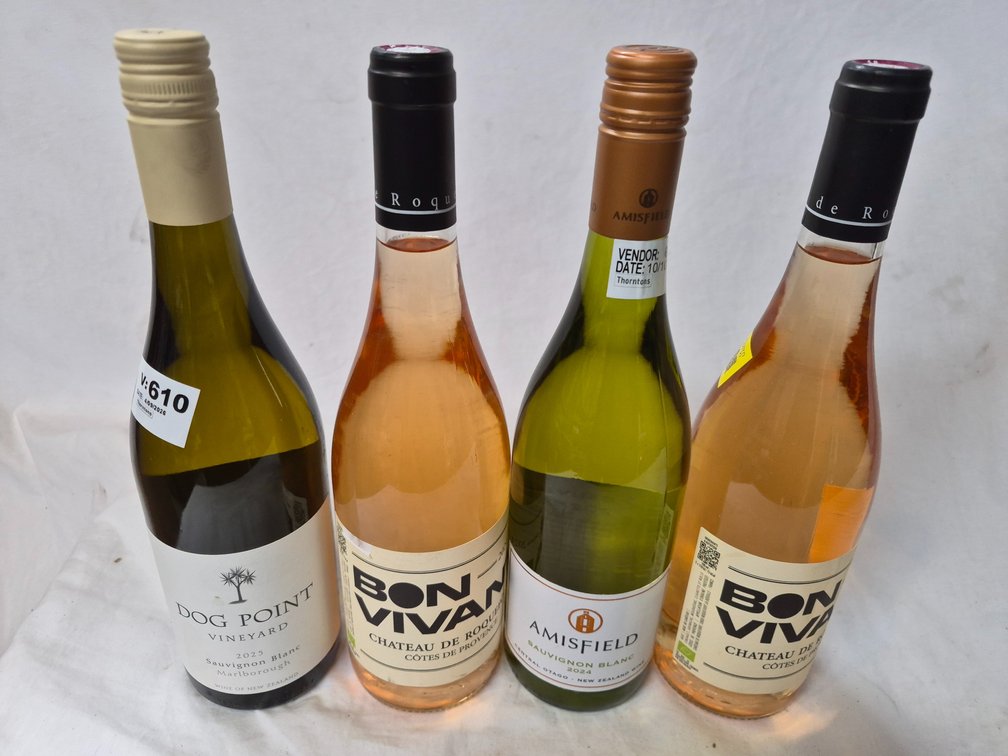White and Rosé Wine x 4