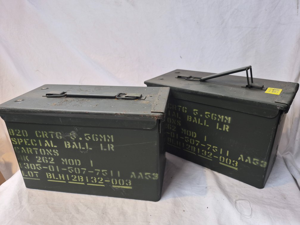 Metal Ammunition Cans x 2