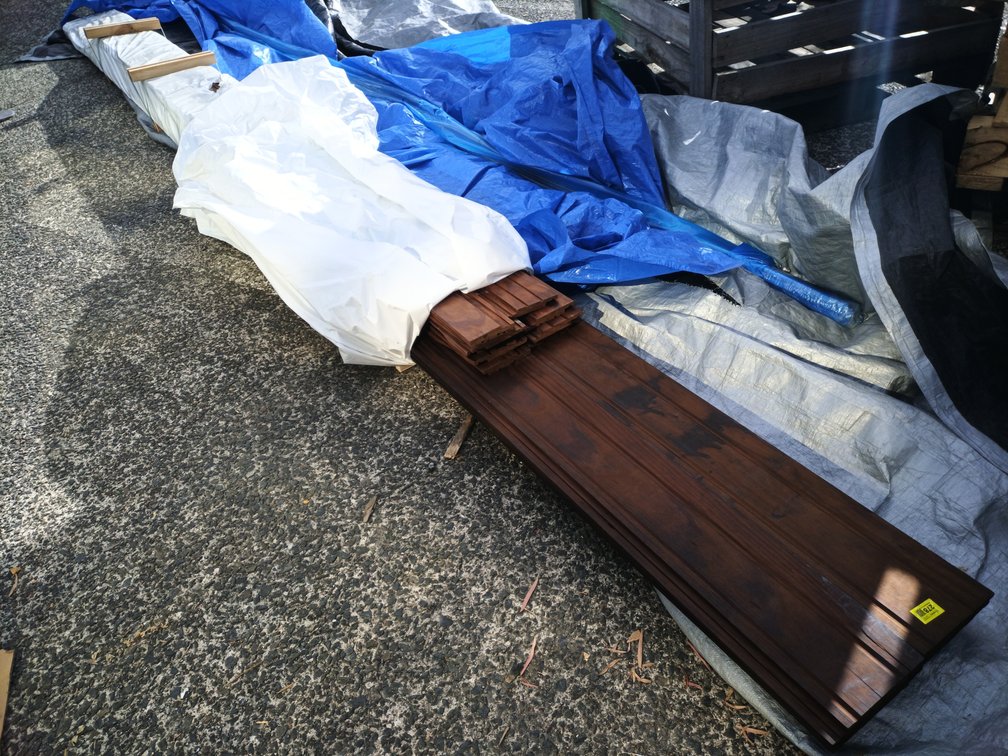 Stained Timber Cladding Boards