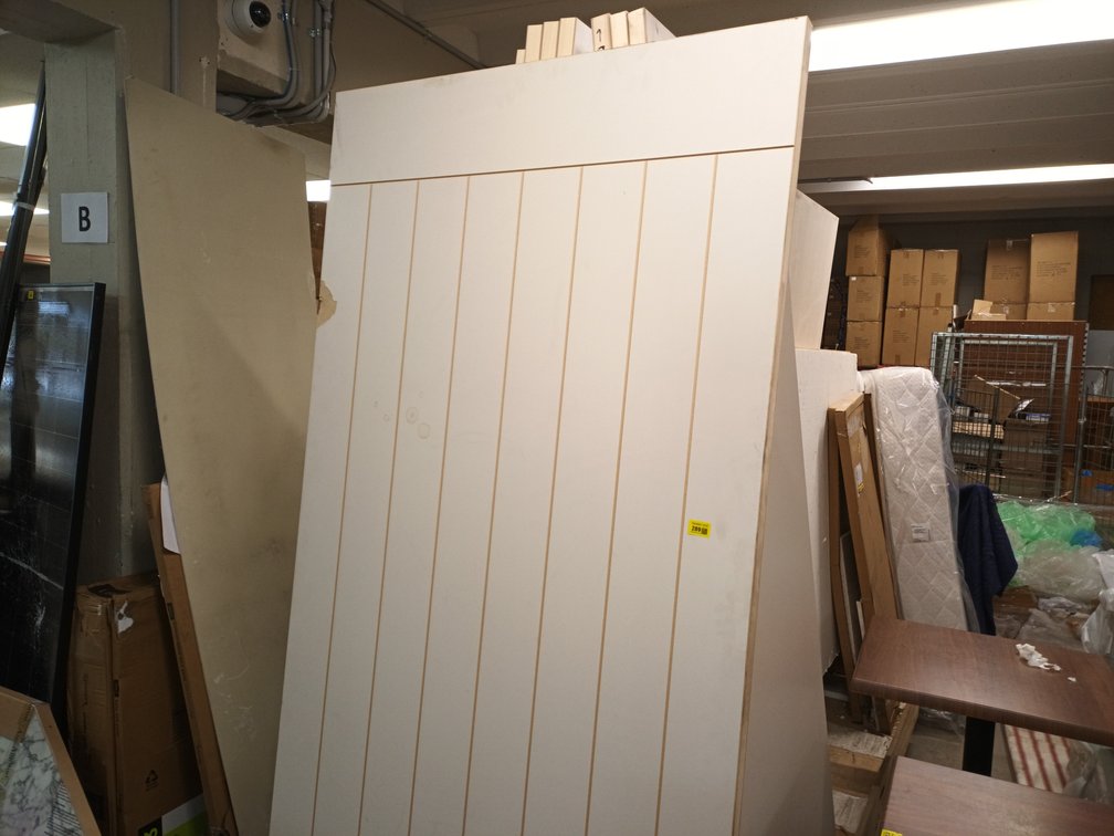 White Grooved Barn Door