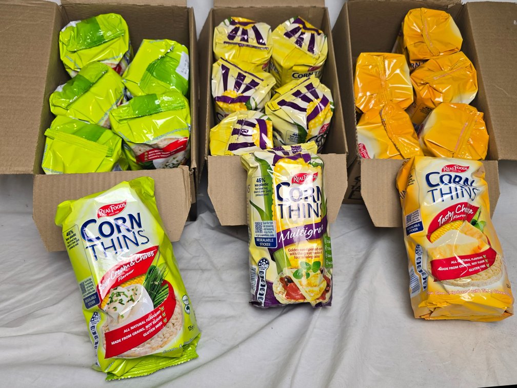 Real Foods Corn Thins x 3