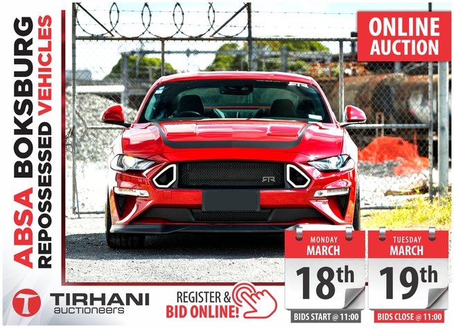Image for ABSA BOKSBURG REPOSSESSED VEHICLES ONLINE AUCTION MARCH 2024