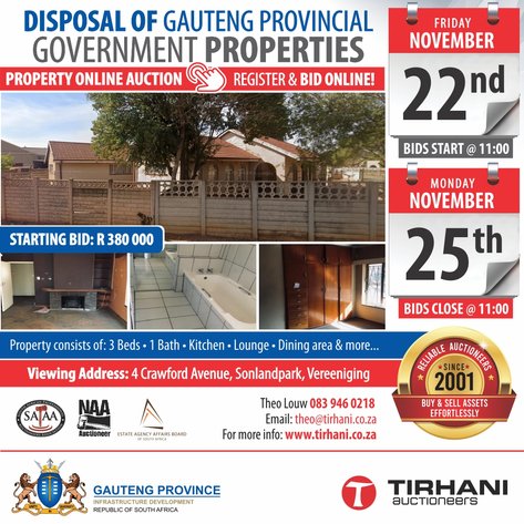 Image for GDID GOVERNMENT DISPOSAL PROPERTY ONLINE AUCTION