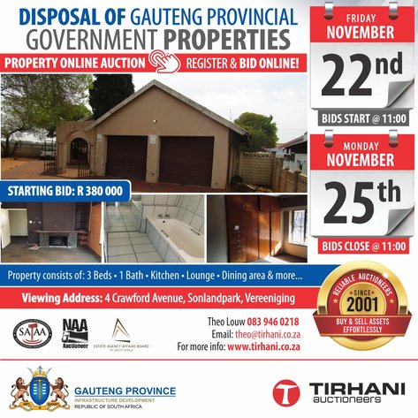 Image for GDID GOVERNMENT DISPOSAL PROPERTY ONLINE AUCTION