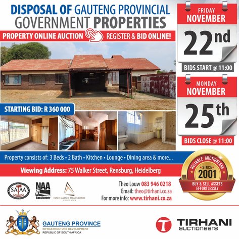 Image for GDID GOVERNMENT DISPOSAL PROPERTY ONLINE AUCTION