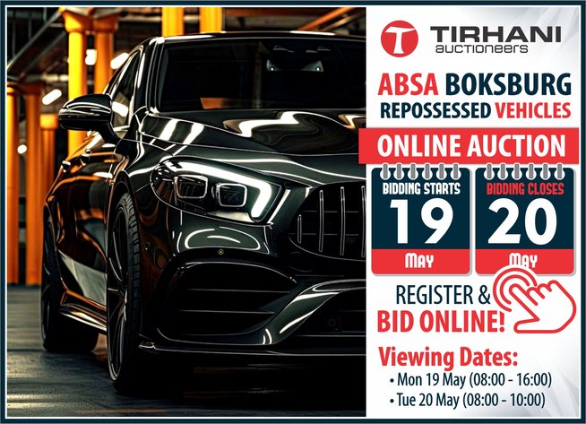 Image for ABSA BOKSBURG REPOSSESSED VEHICLES ONLINE AUCTION MAY 2025