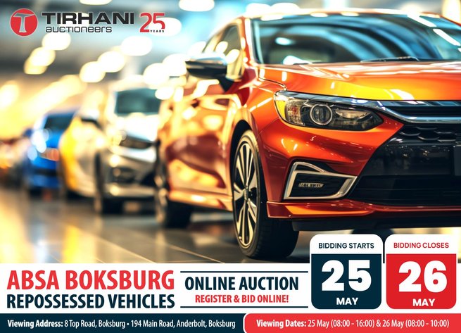 Image for ABSA BOKSBURG REPOSSESSED VEHICLES ONLINE AUCTION | 25-26 MAY 2026