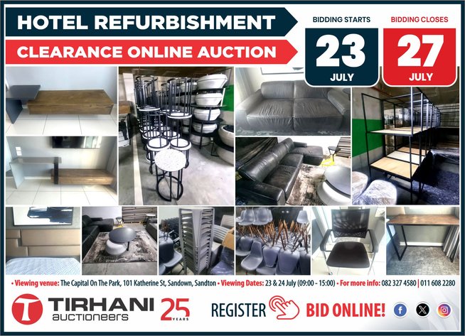 Image for HOTEL REFURBISHMENT CLEARANCE ONLINE AUCTION | 23-27 JULY 2026