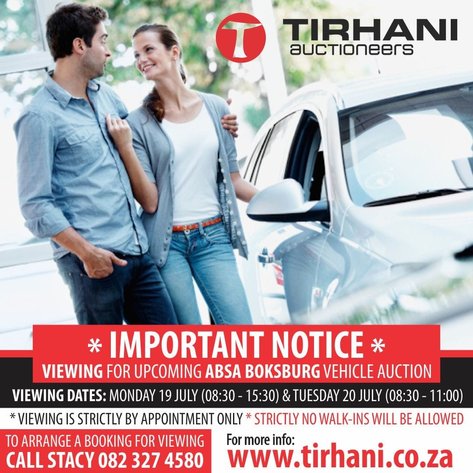 Image for ABSA BOKSBURG REPOSSESSED VEHICLES ONLINE AUCTION