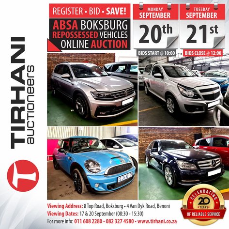Image for ABSA BOKSBURG REPOSSESSED VEHICLES ONLINE AUCTION