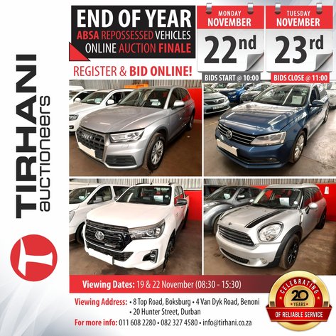 Image for ABSA RETAIL REPOSSESSED VEHICLES ONLINE AUCTION