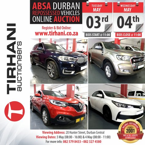 Image for ABSA DURBAN REPOSSESSED VEHICLES ONLINE AUCTION