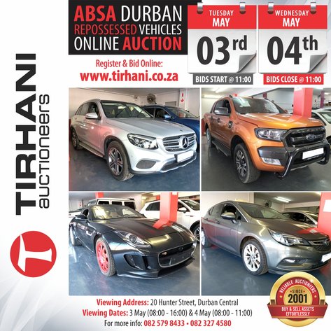 Image for ABSA DURBAN REPOSSESSED VEHICLES ONLINE AUCTION