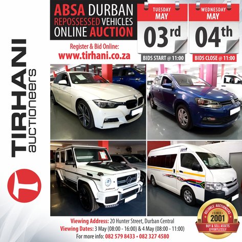 Image for ABSA DURBAN REPOSSESSED VEHICLES ONLINE AUCTION