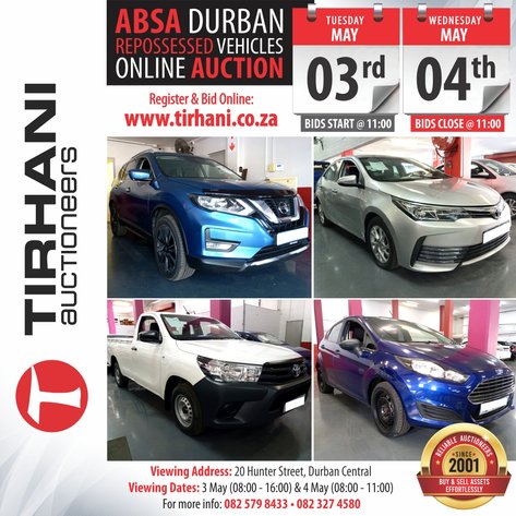 Image for ABSA DURBAN REPOSSESSED VEHICLES ONLINE AUCTION