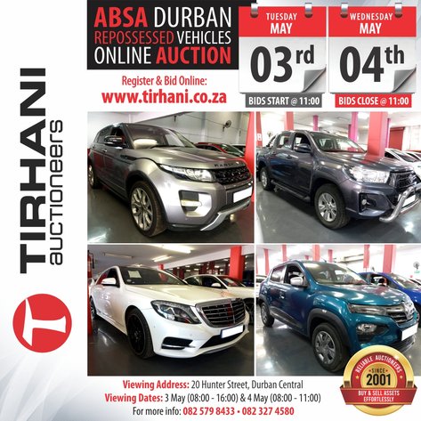Image for ABSA DURBAN REPOSSESSED VEHICLES ONLINE AUCTION