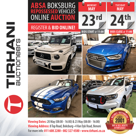 Image for ABSA BOKSBURG REPOSSESSED VEHICLES ONLINE AUCTION