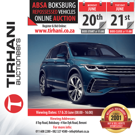 Image for ABSA BOKSBURG REPOSSESSED VEHICLES ONLINE AUCTION