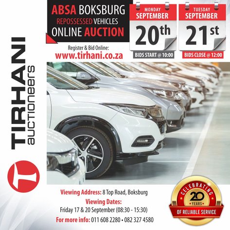 Image for ABSA BOKSBURG REPOSSESSED VEHICLES ONLINE AUCTION