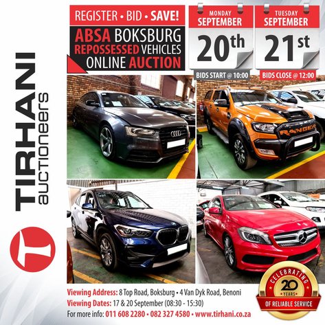 Image for ABSA BOKSBURG REPOSSESSED VEHICLES ONLINE AUCTION