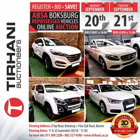 Image for ABSA BOKSBURG REPOSSESSED VEHICLES ONLINE AUCTION