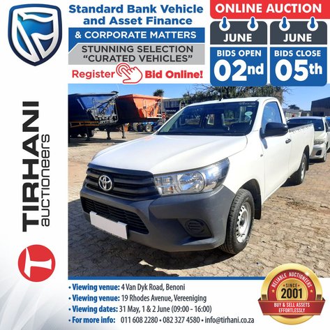 Image for STANDARD BANK VEHICLE AND ASSET FINANCE ONLINE AUCTION & OTHER MATTERS