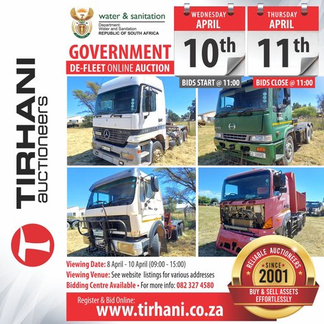 Image for GOVERNMENT DE-FLEET ONLINE AUCTION - WATER AND SANITATION