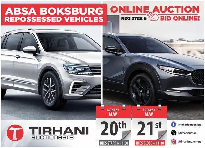 Image for ABSA BOKSBURG REPOSSESSED VEHICLES ONLINE AUCTION MAY 2024