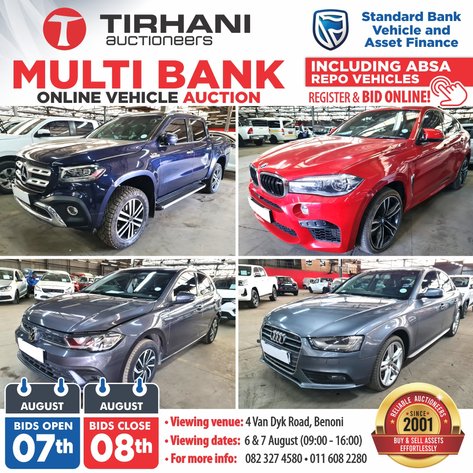 Image for MULTI BANK ONLINE VEHICLE AUCTION AUG 2024